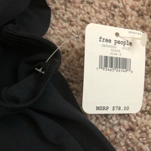 Free People Streamline Bodysuit Black Small - Picture 7 of 7